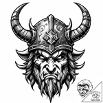 Tattoo sketch a fantasy barbarian’s horned he… – style Jaeger Mini – tattoo sketch (21.12.2025 03:57)