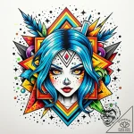 квадрат, ink illustration for tattoo, on a cl… – style Jaeger Simple – tattoo sketch (21.12.2025 06:17)