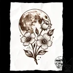 Night-blooming jasmine under a full moon, tat… – style Flux Inscriptions – tattoo sketch (21.12.2025 08:37)