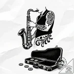 A gritty, black and white photo of a subway m… – style Flux Inscriptions – tattoo sketch (21.12.2025 09:57)