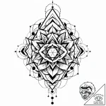 Tattoo sketch, geometric dotwork pattern form… – style Jaeger Mini – tattoo sketch (21.12.2025 15:57)