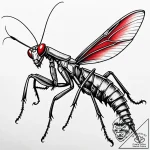 богомол, tattoo flash sheet design, on a clea… – style Jaeger Simple – tattoo sketch (21.12.2025 16:57)