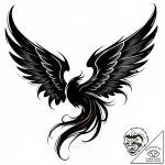 Black silk hiding spectral wings, concept art… – style Flux Inscriptions – tattoo sketch (21.12.2025 21:57)