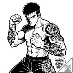 Eskiz.to, tattoo sketch, shrek angry stance w… – style Flux Inscriptions – tattoo sketch (22.12.2025 03:17)