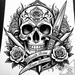 Burning talon gripping blade, concept art for… – style Jaeger Simple – tattoo sketch (22.12.2025 03:37)