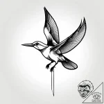 Tattoo sketch, minimalistic bird in flight wi… – style Jagger Old – tattoo sketch (24.12.2025 00:17)