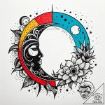 Tattoo sketch a half-moon on one partner, a h… – style Jaeger Simple – tattoo sketch (24.12.2025 02:17)