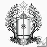 Locked gate hidden in roots, tattoo sketch de… – style Jagger Old – tattoo sketch (24.12.2025 06:57)