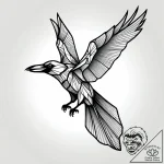 Tattoo sketch: a stylized crow or raven perch… – style Jagger Old – tattoo sketch (24.12.2025 09:37)