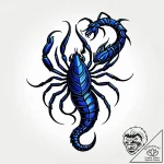 Tattoo design a scorpio scorpion, its silhoue… – style Jagger Old – tattoo sketch (24.12.2025 10:56)