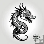 Tat tattoo sketch, black basilisk with glowin… – style Jagger Old – tattoo sketch (24.12.2025 12:17)