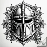 Tattoo design a detailed medieval helmet with… – style Jaeger Simple – tattoo sketch (24.12.2025 12:56)
