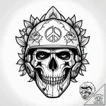 Tat tattoo sketch, soldier’s helmet cracked w… – style Jagger Old – tattoo sketch (24.12.2025 13:37)