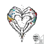 Tattoo design a heart made of two hands gentl… – style Jaeger Mini – tattoo sketch (24.12.2025 14:36)