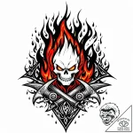 Eskiz.to, tattoo sketch, jack-jack fire power… – style Jaeger Mini – tattoo sketch (24.12.2025 15:56)