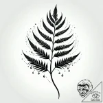 Tattoo sketch, climbing fern fronds curling w… – style Jagger Old – tattoo sketch (24.12.2025 17:36)