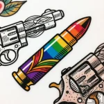 патрон, tattoo line art, on a clean white pap… – style Flux Inscriptions – tattoo sketch (24.12.2025 17:57)