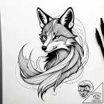 Tat tattoo sketch, abstract abstract fox silh… – style Jaeger Simple – tattoo sketch (24.12.2025 19:36)