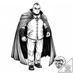 Tattoo sketch, gru with cape and shadow, dram… – style Jaeger Mini – tattoo sketch (24.12.2025 23:57)