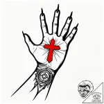 Tattoo design a hand reaching out to another,… – style Jagger Old – tattoo sketch (25.12.2025 02:57)