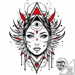 Tattoo design a mind shielded by a powerful a… – style Jaeger Mini – tattoo sketch (25.12.2025 06:37)