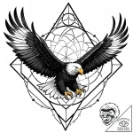 Tattoo design a majestic bald eagle in flight… – style Jaeger Mini – tattoo sketch (25.12.2025 07:57)
