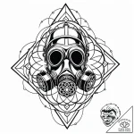Tattoo sketch a minimalist gas mask silhouett… – style Jaeger Mini – tattoo sketch (25.12.2025 10:37)