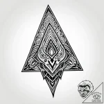 Tattoo sketch, stitch with tribal patterns on… – style Jagger Old – tattoo sketch (25.12.2025 10:57)