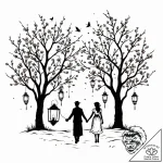 Tat tattoo sketch, romantic couple silhouette… – style Jaeger Mini – tattoo sketch (25.12.2025 14:37)