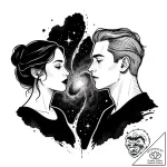 Tattoo design a cosmic nebula in watercolor,… – style Flux Inscriptions – tattoo sketch (25.12.2025 15:17)