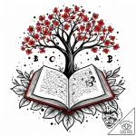 Tat tattoo sketch, student reading beneath bl… – style Jaeger Mini – tattoo sketch (25.12.2025 15:57)