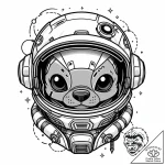 Tattoo sketch, stitch in space helmet, sci-fi… – style Jaeger Mini – tattoo sketch (25.12.2025 19:56)