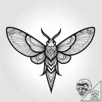 Astral moth with glowing patterns, concept ar… – style Jagger Old – tattoo sketch (25.12.2025 21:37)