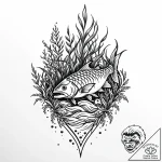 Tat tattoo sketch, bronagh surrounded by seaw… – style Jaeger Mini – tattoo sketch (25.12.2025 22:37)