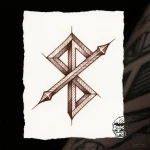 129. tattoo design: a minimalist “rod” rune,… – style Flux Inscriptions – tattoo sketch (26.12.2025 03:17)