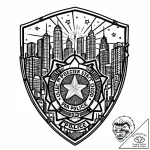 Tat tattoo sketch, police shield with bright… – style Jaeger Mini – tattoo sketch (26.12.2025 05:17)