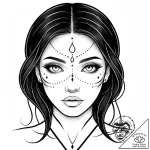 Eskiz.to, tattoo sketch, eve with soft glowin… – style Jaeger Mini – tattoo sketch (26.12.2025 07:56)