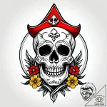 Tat tattoo sketch, la muerte’s skull surround… – style Jagger Old – tattoo sketch (26.12.2025 08:17)