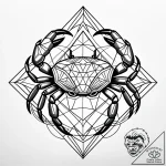 Tattoo design a cancer crab, drawn with loose… – style Jaeger Simple – tattoo sketch (26.12.2025 08:56)