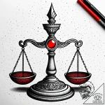 Tattoo sketch libra’s scales, intricately sha… – style Jaeger Simple – tattoo sketch (26.12.2025 11:18)