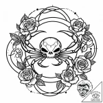 Tattoo design a cancer crab made of abstract,… – style Jaeger Mini – tattoo sketch (26.12.2025 11:37)