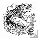 леопард, tattoo line art, black and grey tatt… – style Jaeger Mini – tattoo sketch (26.12.2025 12:56)