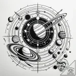 Tattoo sketch a solar system where each plane… – style Jaeger Simple – tattoo sketch (26.12.2025 13:56)