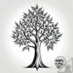 клен, tattoo sketch design, bold outlines, th… – style Jagger Old – tattoo sketch (26.12.2025 14:37)