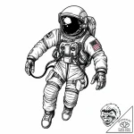 Astronaut – style Jaeger Mini – tattoo sketch (26.12.2025 15:37)