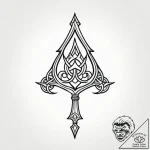 Bone sigil chained to relic, tattoo flash she… – style Jagger Old – tattoo sketch (26.12.2025 15:56)