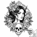 Tattoo design a virgo maiden, half abstract l… – style Jaeger Mini – tattoo sketch (26.12.2025 16:57)