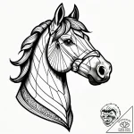 лошадь, concept art for tattoo, sepia tone sk… – style Jagger Old – tattoo sketch (26.12.2025 17:16)