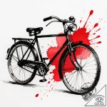 A beautifully restored vintage bicycle leanin… – style Flux Inscriptions – tattoo sketch (26.12.2025 18:57)