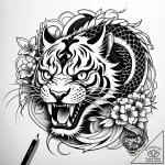 Tattoo sketch, panther with sleek black fur a… – style Jaeger Simple – tattoo sketch (26.12.2025 19:17)